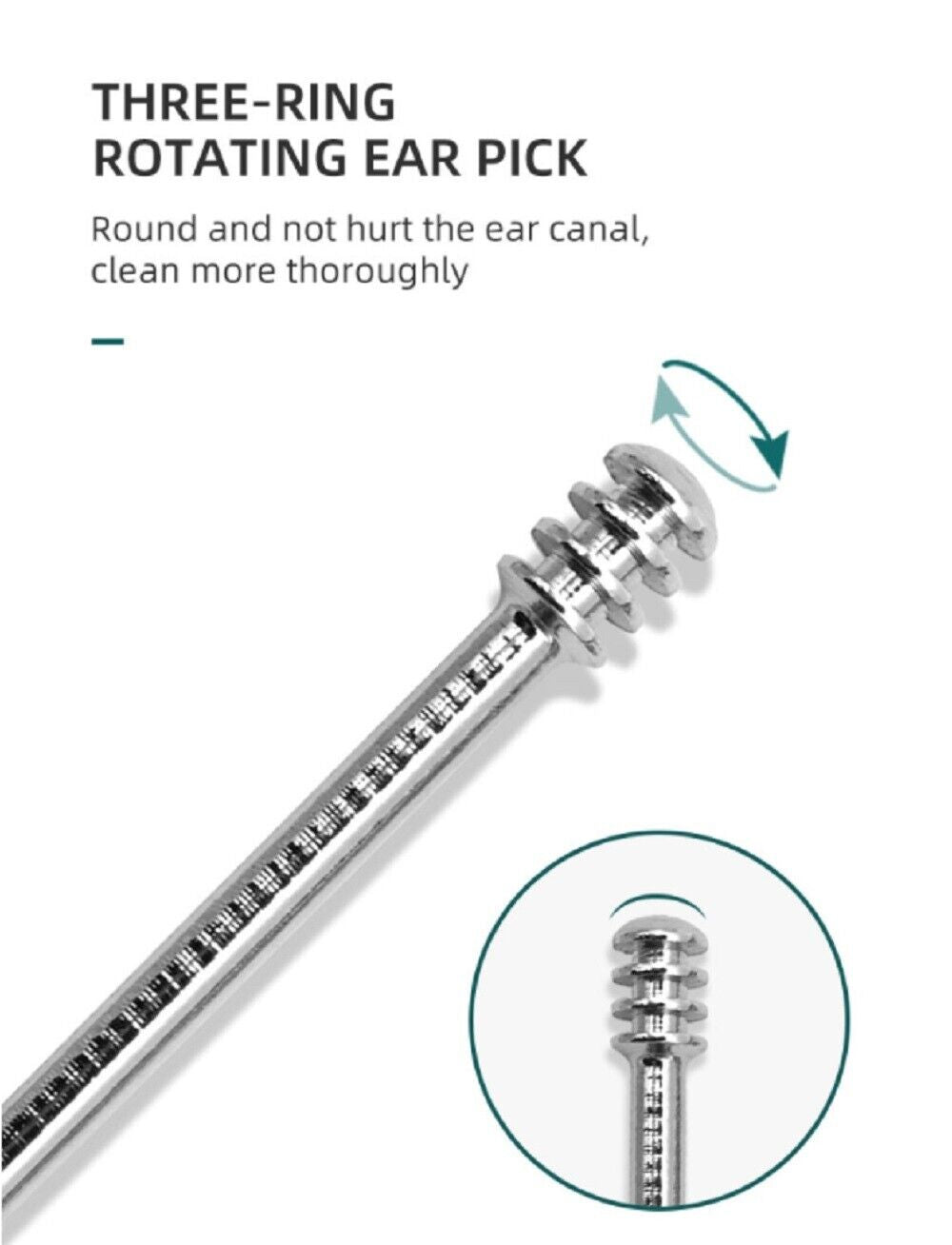 Q-Grip Ear Wax Remover Kit – Spiral Ear Picker Spoon, Reusable Ear Cleaner