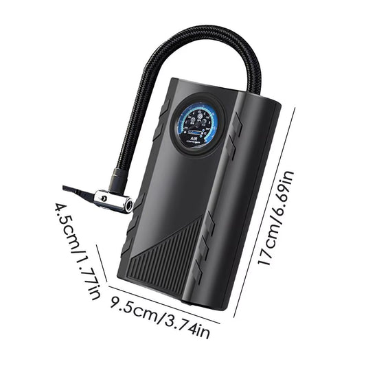 Portable Car Tire Inflator Electric Car Tire Air Pump Compact Tire Inflator with Pressure Gauge Efficient Tire Pump for Cars